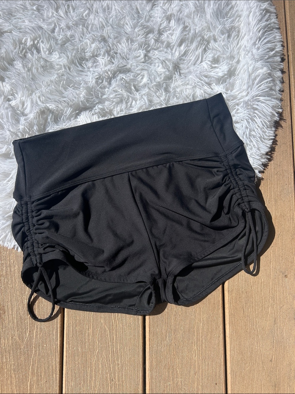 CALIA by Carrie Underwood Black Swim Bikini Bottoms with Ruching Size Medium - Picture 3 of 13
